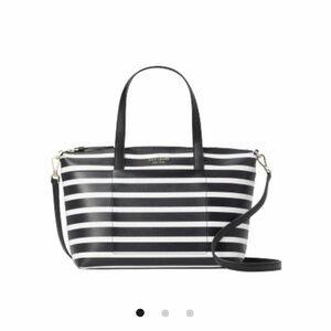 Kate Spade Black and White Striped Tote